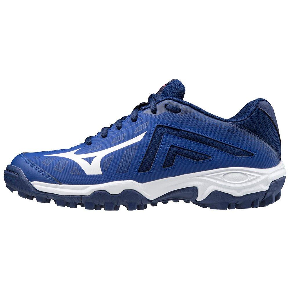 Mizuno Men's Field Hockey Shoes Wave Lynx Junior Blue/White - GJVZQWS-50